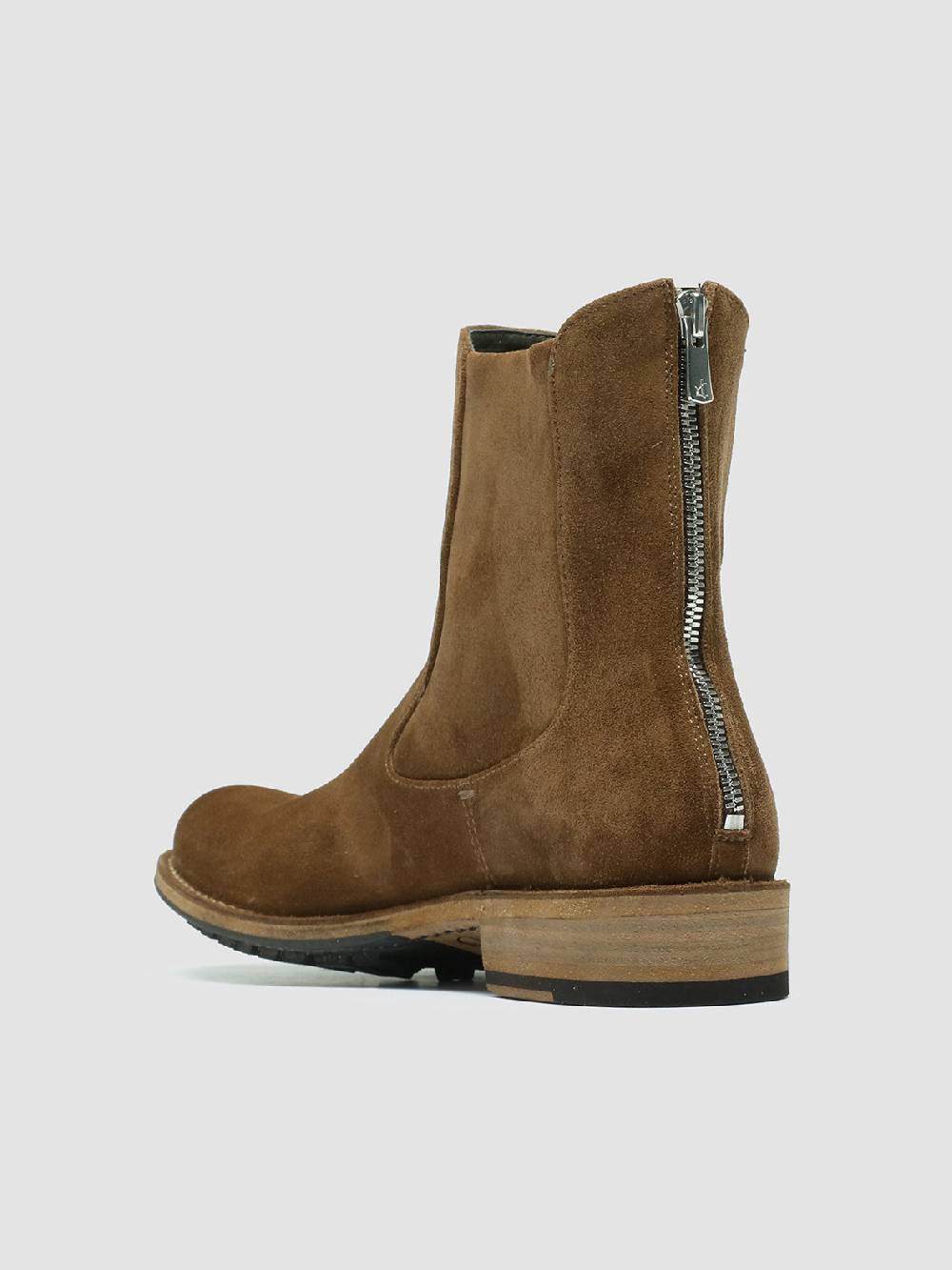 Officine Creative LEGRAND 229 Stivali Zip in Camoscio Marrone Promozione Limitata
