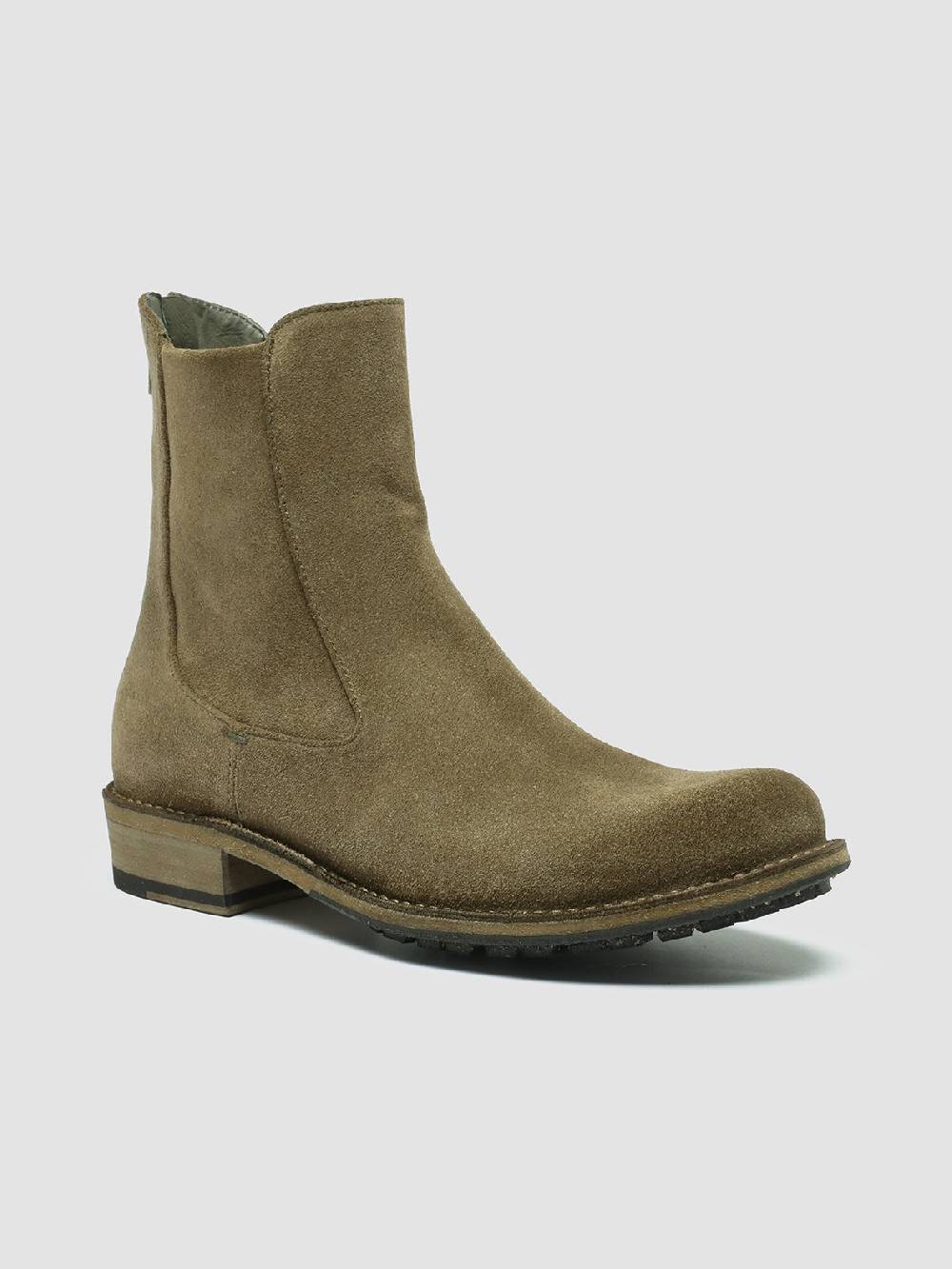Officine Creative LEGRAND 229 Stivali Zip in Camoscio Tortora Solo un giorno rimasto