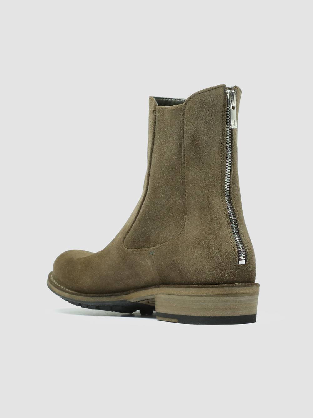 Officine Creative LEGRAND 229 Stivali Zip in Camoscio Tortora Solo un giorno rimasto