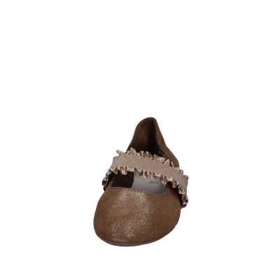 ﻿scarpe donna CAFè NOIR ballerine platino pelle scamosciata oro BC608 Hotsell