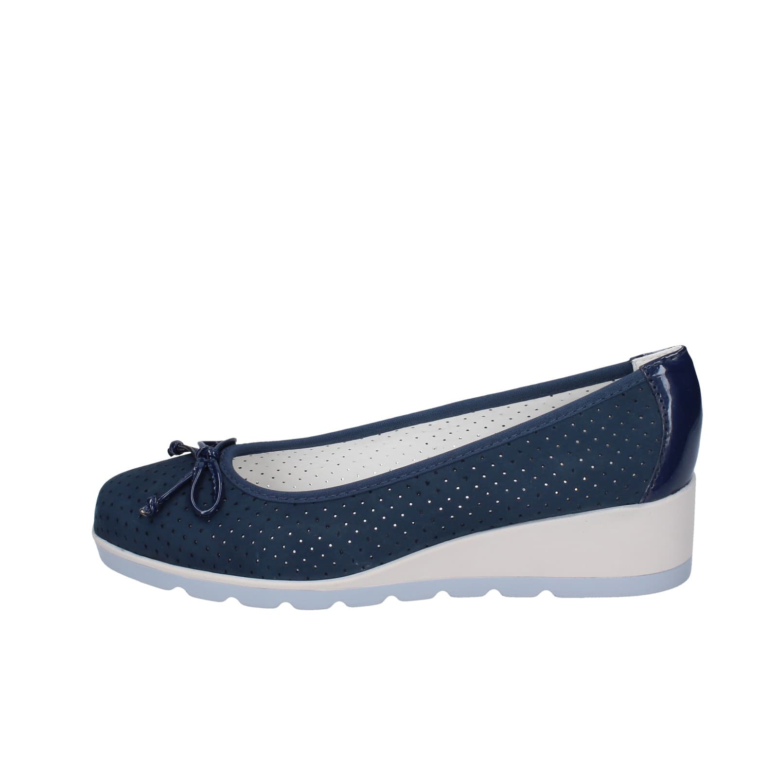 scarpe donna IO DONNA ballerine blu pelle scamosciata EZ42 Vendita Economica