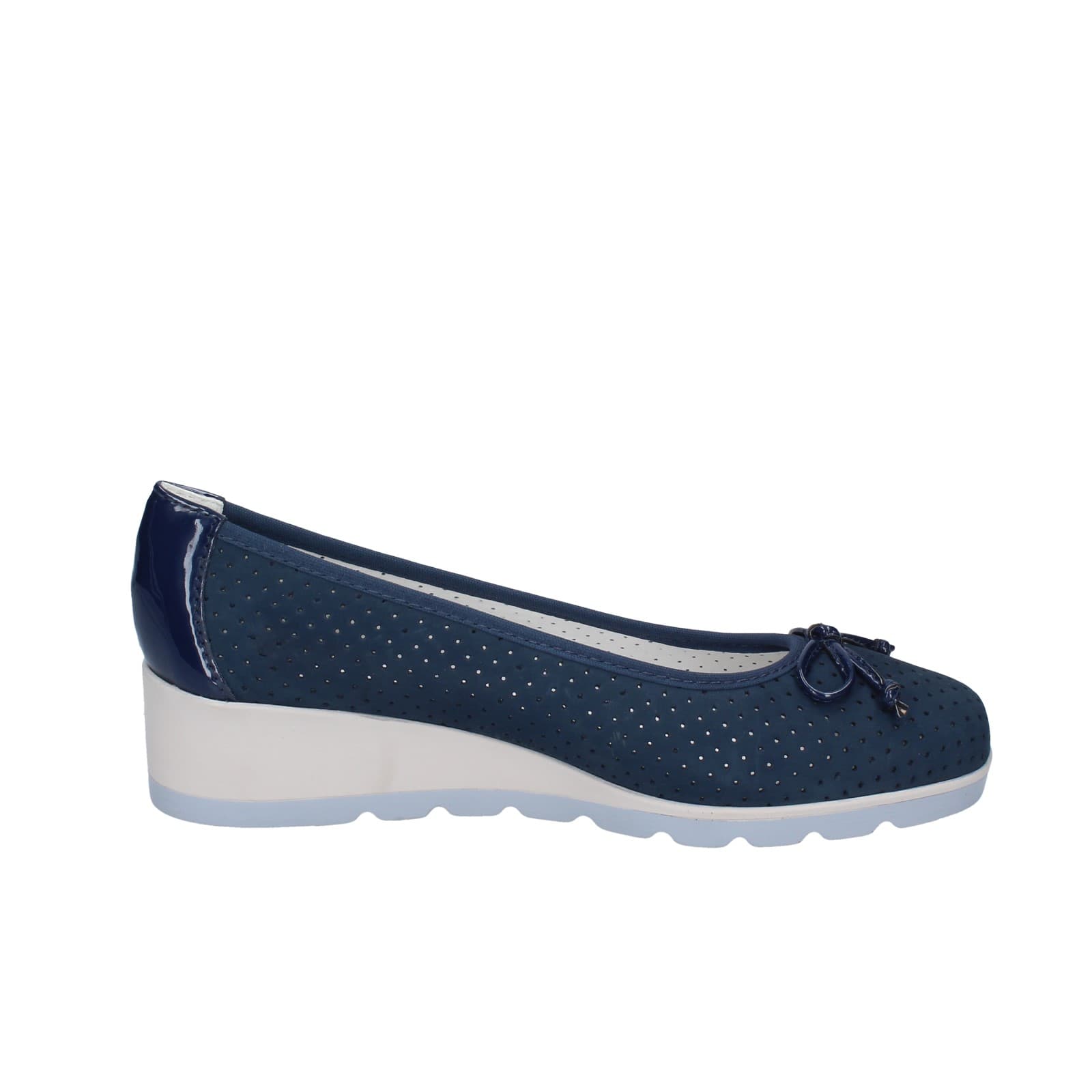 scarpe donna IO DONNA ballerine blu pelle scamosciata EZ42 Vendita Economica