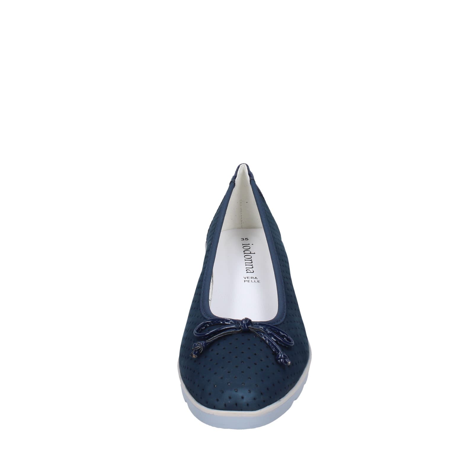 scarpe donna IO DONNA ballerine blu pelle scamosciata EZ42 Vendita Economica