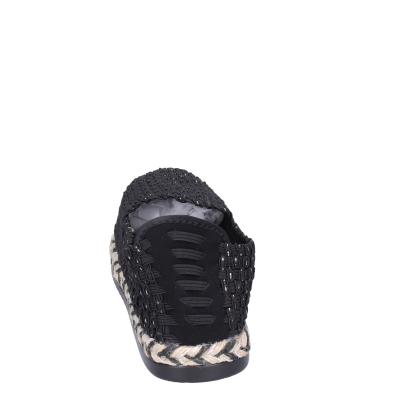 scarpe donna CAFè NOIR espadrillas nero tessuto MEA901 BF478 Negozio
