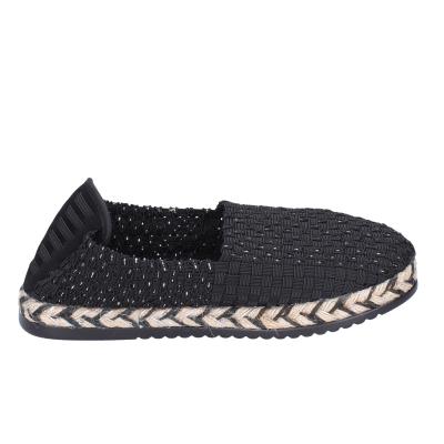 scarpe donna CAFè NOIR espadrillas nero tessuto MEA901 BF478 Negozio