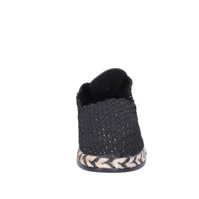 scarpe donna CAFè NOIR espadrillas nero tessuto MEA901 BF478 Negozio