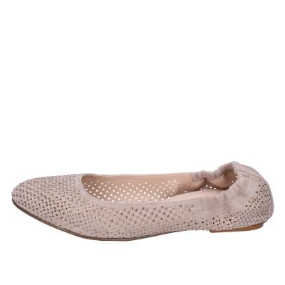 scarpe donna CAFè NOIR ballerine beige camoscio strass MEL501 BF513 Nuova