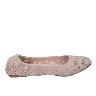 scarpe donna CAFè NOIR ballerine beige camoscio strass MEL501 BF513 Nuova
