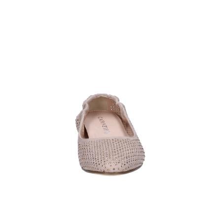 scarpe donna CAFè NOIR ballerine beige camoscio strass MEL501 BF513 Nuova