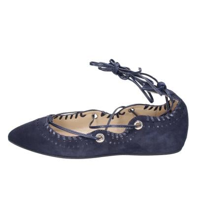 scarpe donna CAFè NOIR ballerine blu camoscio MED507 BF402 Moda