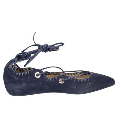scarpe donna CAFè NOIR ballerine blu camoscio MED507 BF402 Moda
