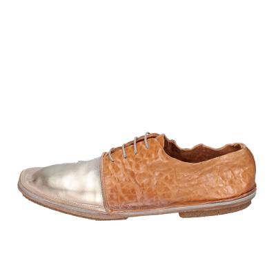 scarpe donna MOMA classiche marrone pelle oro 1AS439-RANA BC828 Italia