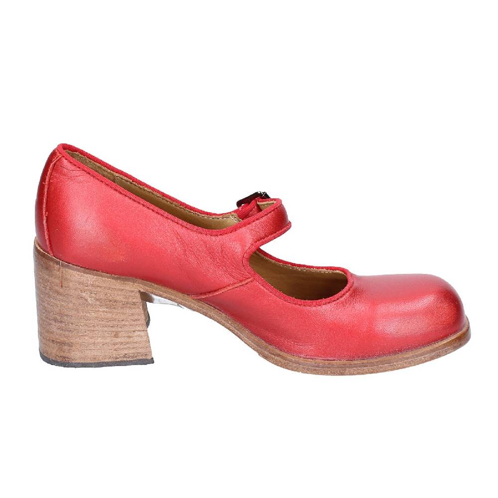 scarpe donna MOMA decollete rosso pelle 47403L VINTAGE EX448 Novità