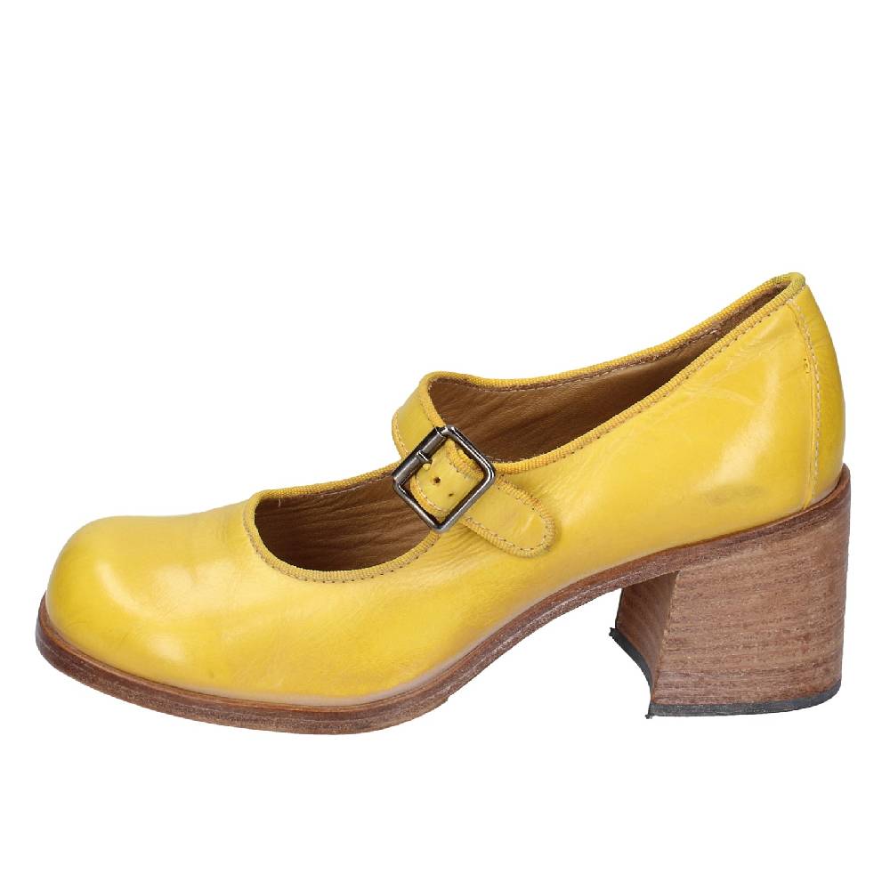 scarpe donna MOMA decollete giallo pelle 47403L VINTAGE EX446 Presa