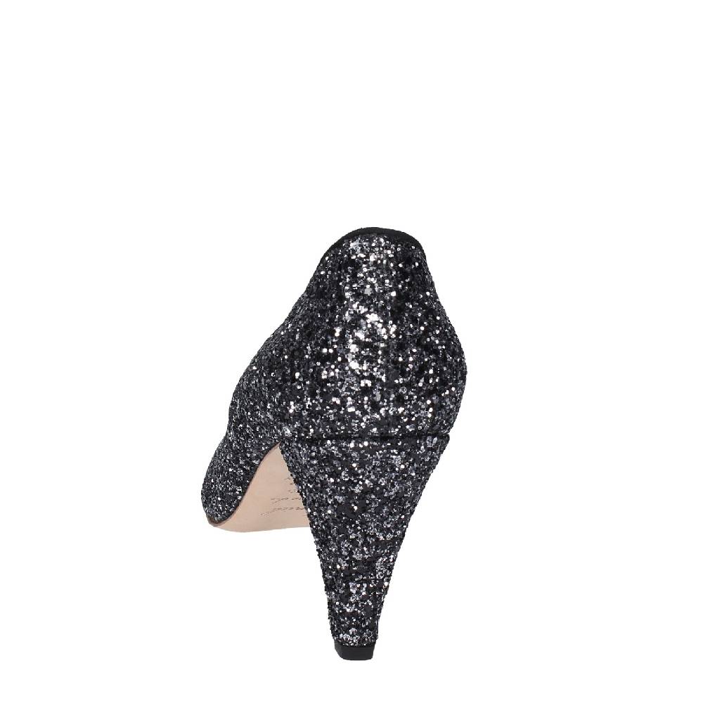 scarpe donna ANNIEL decollete nero glitter EX219 Sconto