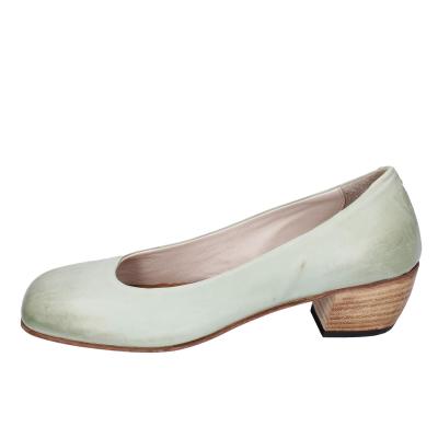 scarpe donna MOMA decollete verde pelle BE500 Economico