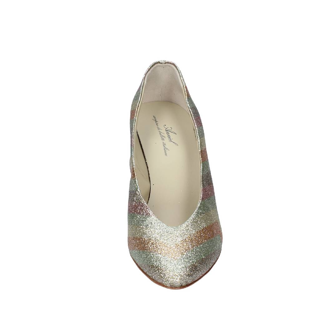 scarpe donna ANNIEL decollete oro glitter EY683 Online