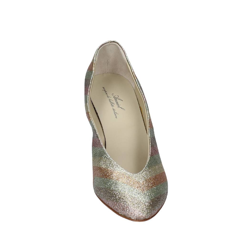 scarpe donna ANNIEL decollete oro glitter EX224 Outlet