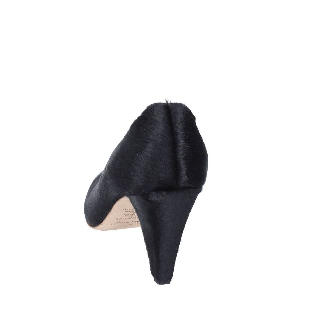scarpe donna ANNIEL decollete nero cavallino EX252 Saldi