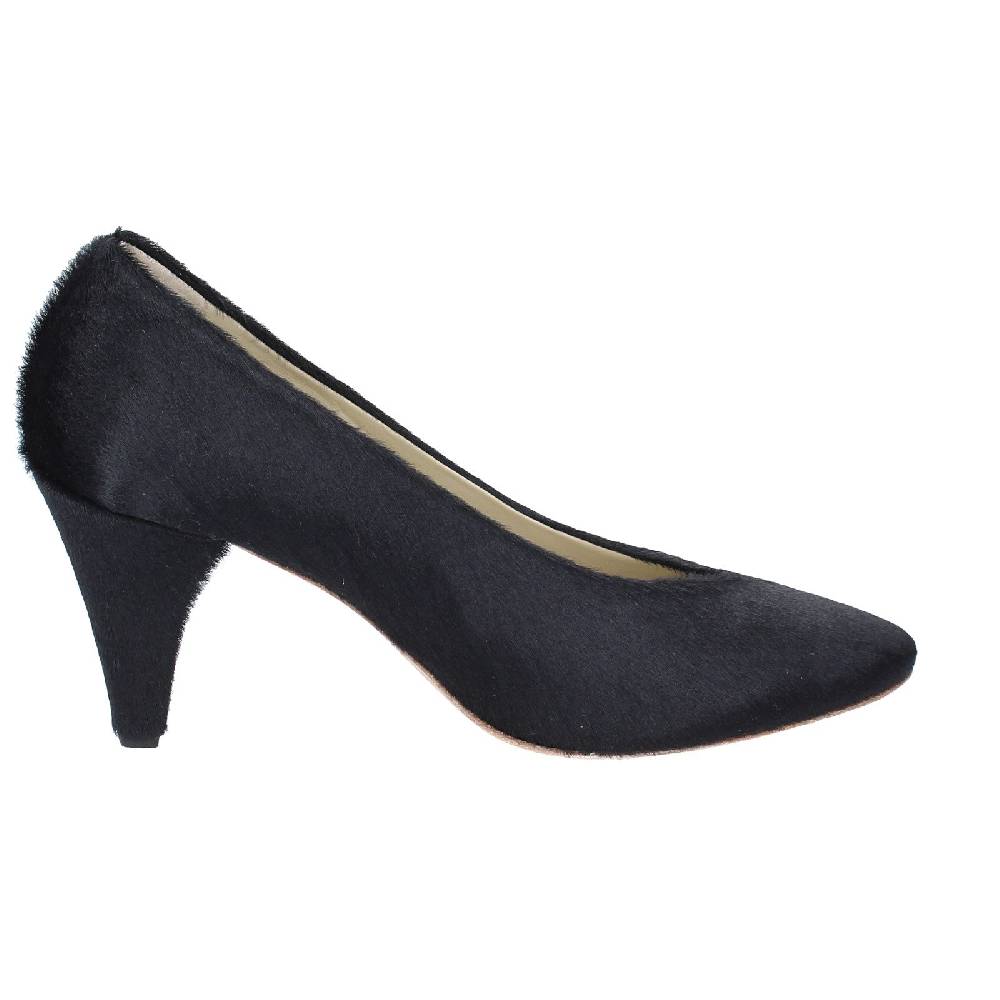 scarpe donna ANNIEL decollete nero cavallino EX252 Saldi