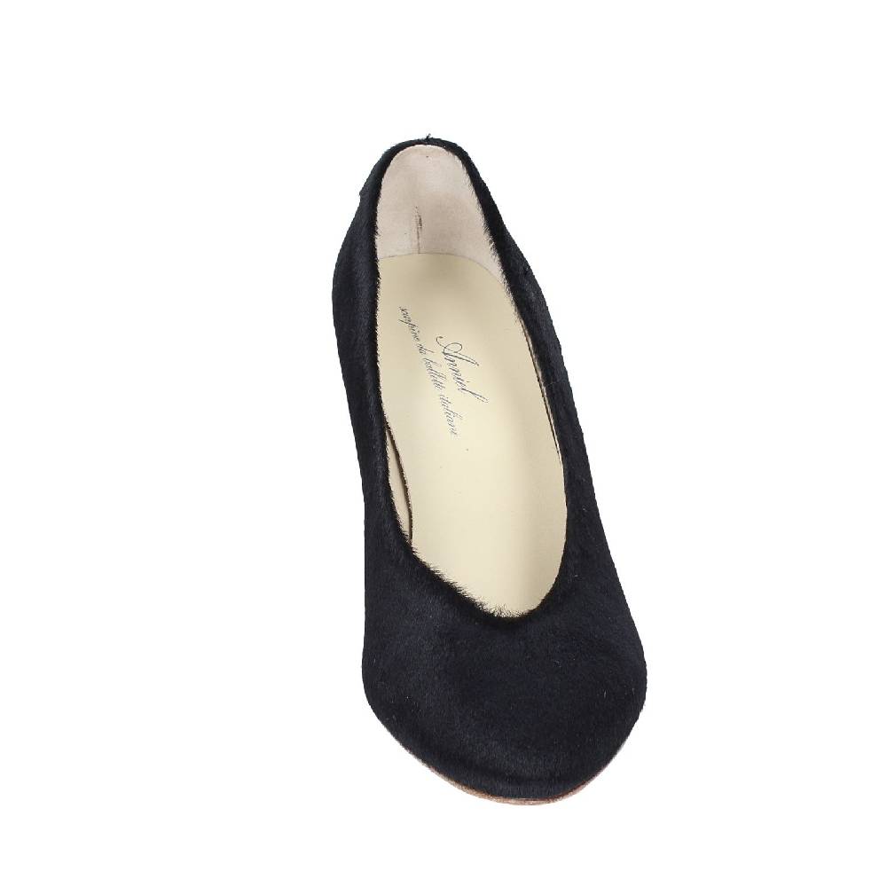 scarpe donna ANNIEL decollete nero cavallino EX252 Saldi