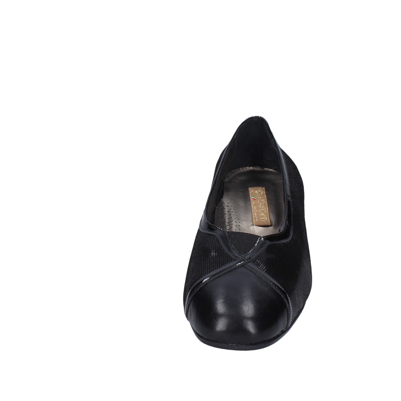 scarpe donna CONFORT decollete nero pelle vernice 3735 EZ335 In Saldo