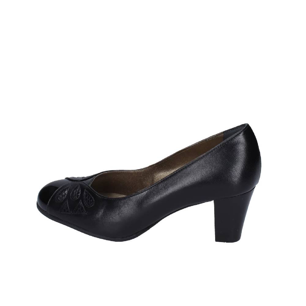 scarpe donna CONFORT decollete nero pelle vernice 1870 EZ333 Italy