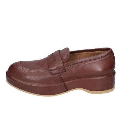 scarpe donna MOMA mocassini marrone pelle 1ES419-NAC BC48 Qualità Garantita