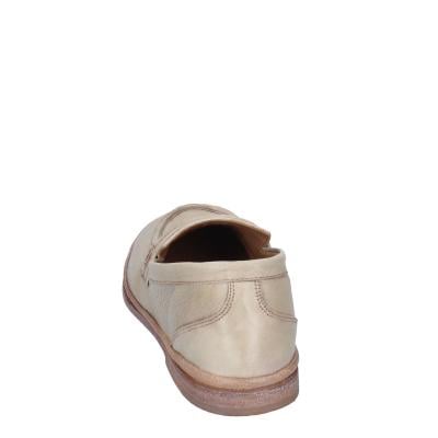 scarpe donna MOMA mocassini beige pelle marrone 1ES323-TV BC52 Negozi Online