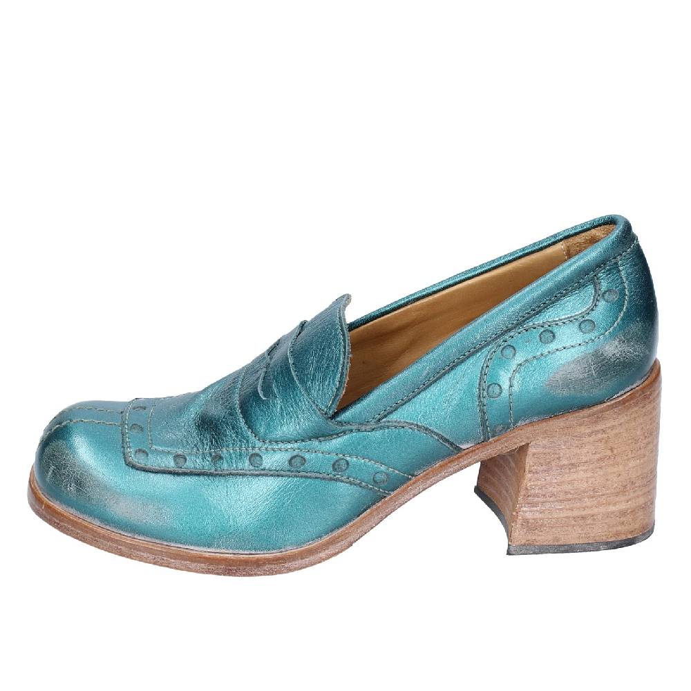 scarpe donna MOMA mocassini verde pelle 47406E VINTAGE EX447 Promozione Limitata