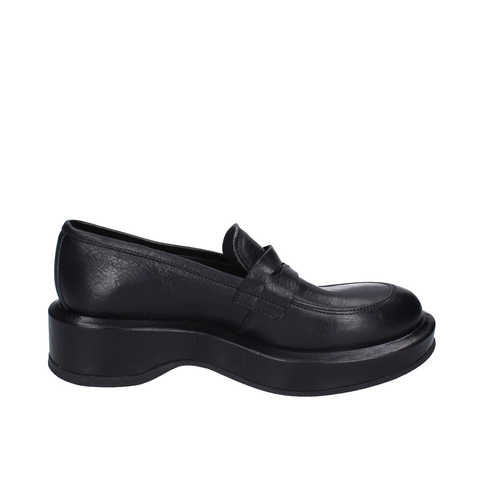 scarpe donna MOMA mocassini nero pelle 82301E-CU EY487 Fino Al -60%