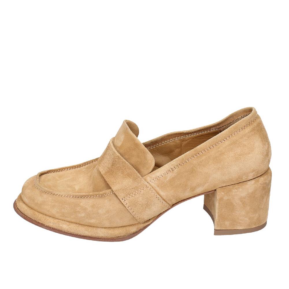 scarpe donna MOMA mocassini beige camoscio 44401E VINTAGE EX469 Shopping Online