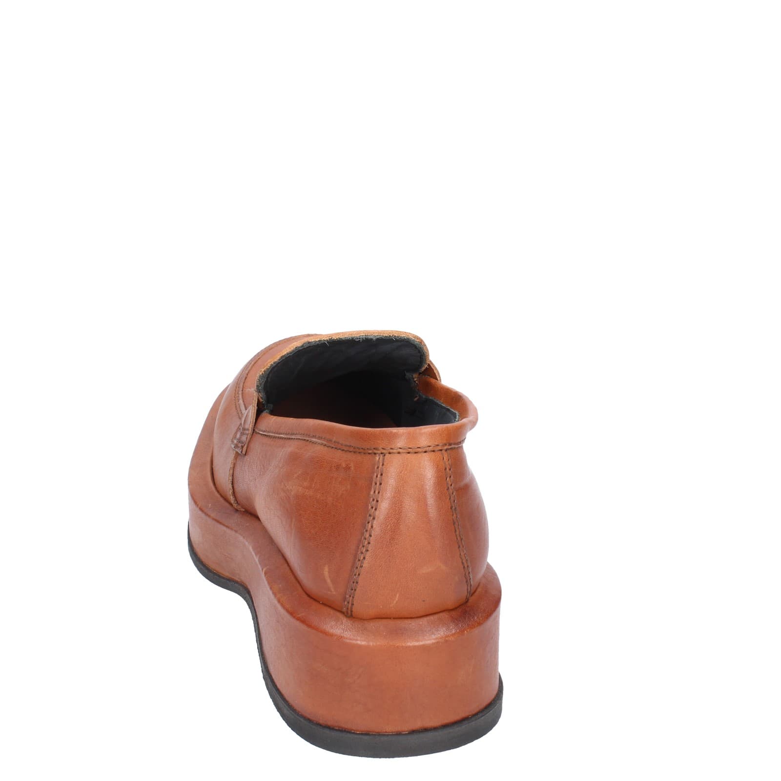 scarpe donna MOMA mocassini marrone pelle 82301E EY562 Sottocosto