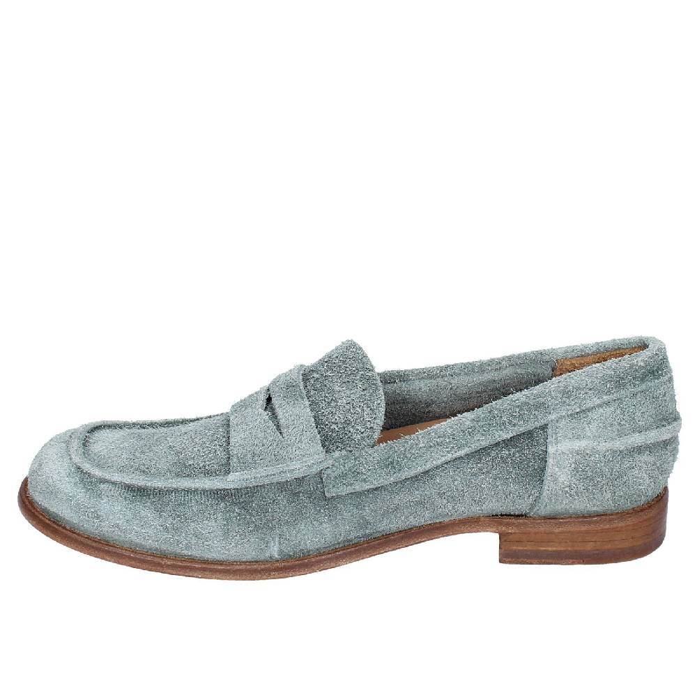 scarpe donna MOMA mocassini verde camoscio 39402E VINTAGE EX508 Sconto