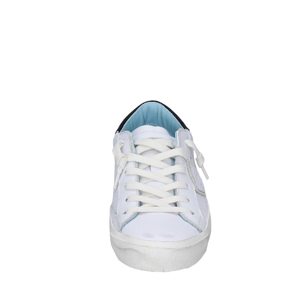 scarpe donna PHILIPPE MODEL sneakers bianco pelle nero VINTAGE EX355 Economico