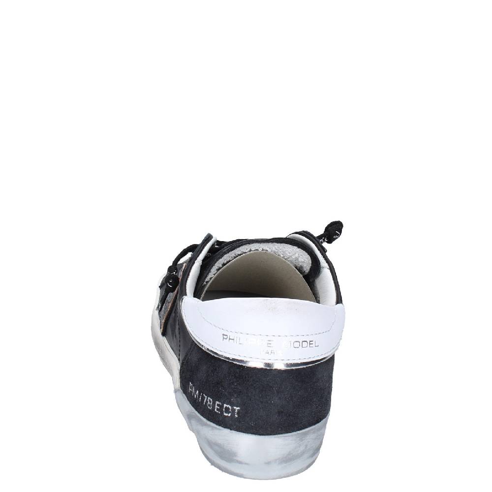 scarpe donna PHILIPPE MODEL sneakers nero pelle camoscio VINTAGE EX358 In Vendita