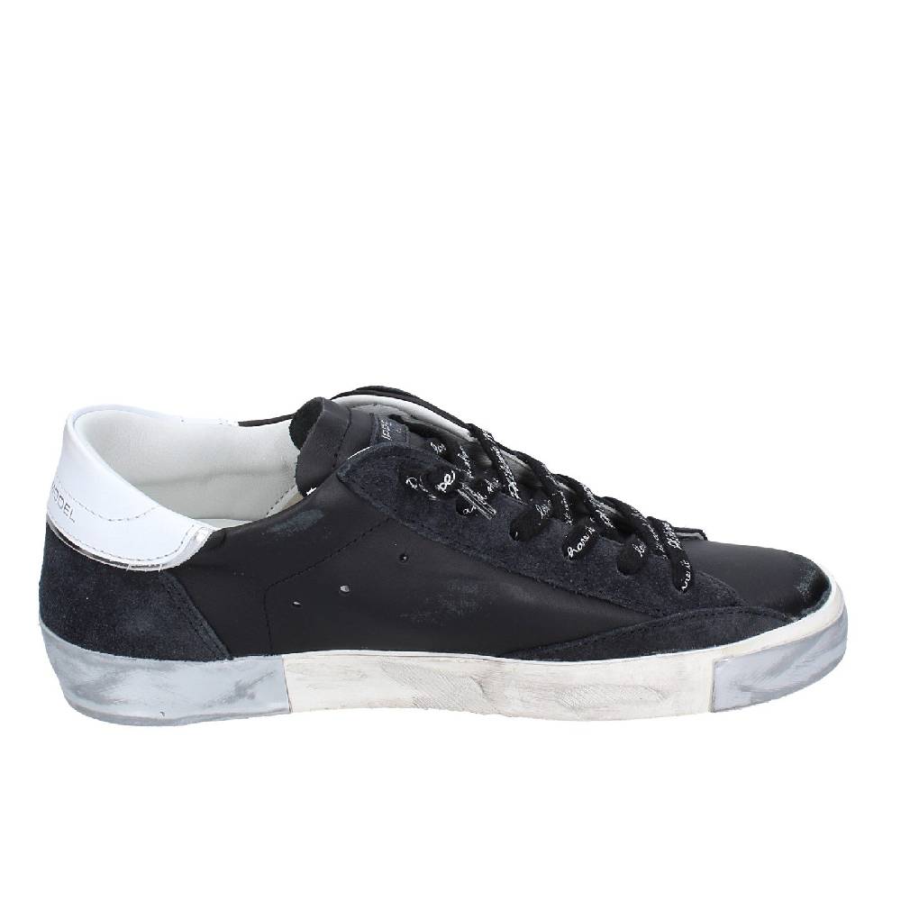 scarpe donna PHILIPPE MODEL sneakers nero pelle camoscio VINTAGE EX358 In Vendita