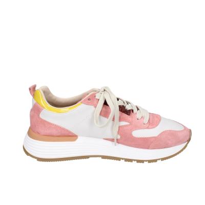 scarpe donna MOMA sneakers rosa pelle bianco camoscio 3AS401-CR11 BC795 Vendita Calda