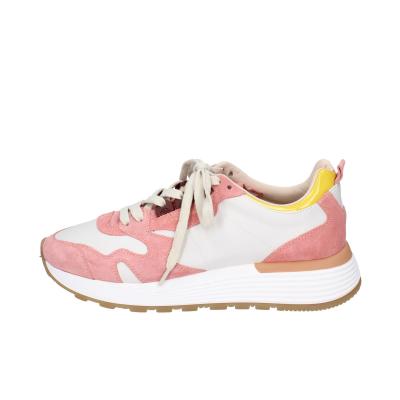 scarpe donna MOMA sneakers rosa pelle bianco camoscio 3AS401-CR11 BC795 Vendita Calda