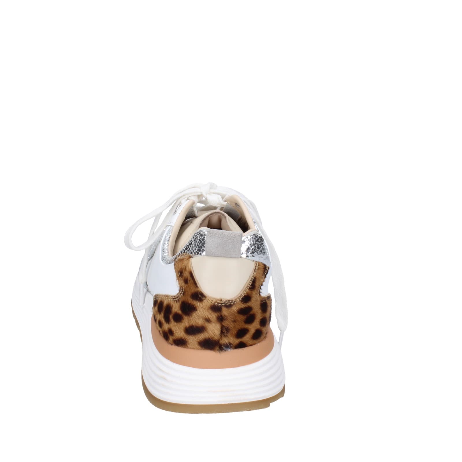 scarpe donna MOMA sneakers bianco pelle argento tessuto 3AS401-CR5 EZ858 Vendita Economica