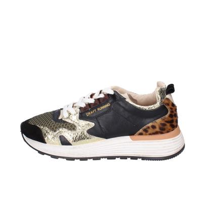 scarpe donna MOMA sneakers nero pelle oro tessuto 3AS401-CR17 BC801 I Più Venduti
