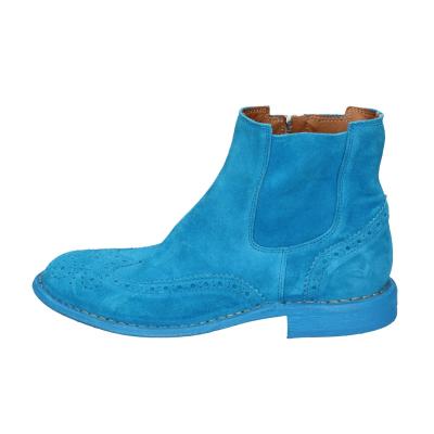 scarpe donna MOMA stivaletti celeste camoscio 1CS405-MAS BC826 Pezzi Unici