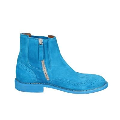 scarpe donna MOMA stivaletti celeste camoscio 1CS405-MAS BC769 Soddisfazione Garantita