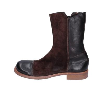 scarpe donna MOMA stivaletti marrone camoscio pelle 1CS431-QE BC768 Qualità Garantita