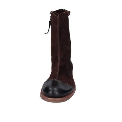 scarpe donna MOMA stivaletti marrone camoscio pelle 1CS431-QE BC768 Qualità Garantita