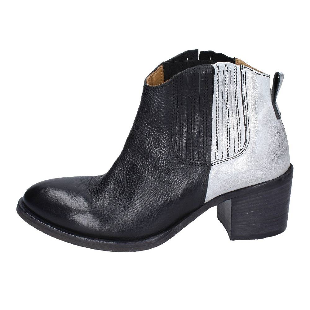 scarpe donna MOMA stivaletti nero pelle grigio 33403B VINTAGE EX393 Promozione Limitata