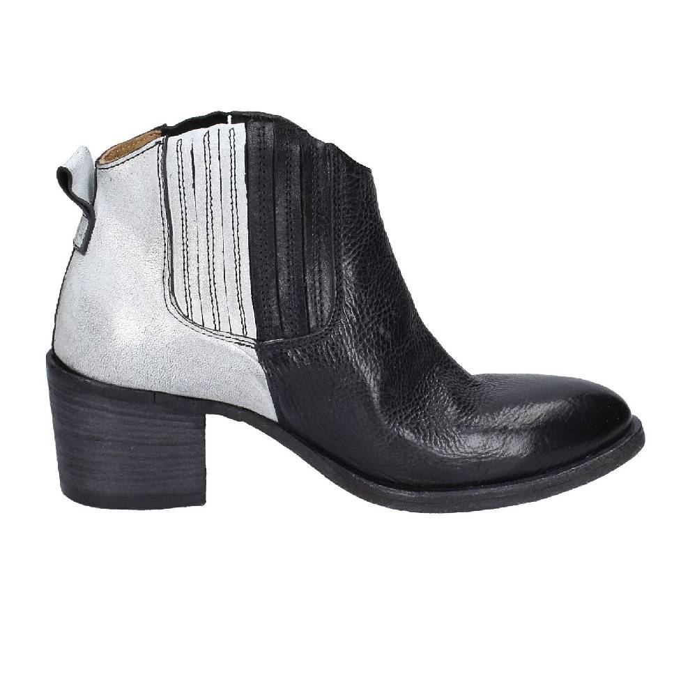 scarpe donna MOMA stivaletti nero pelle grigio 33403B VINTAGE EX393 Promozione Limitata