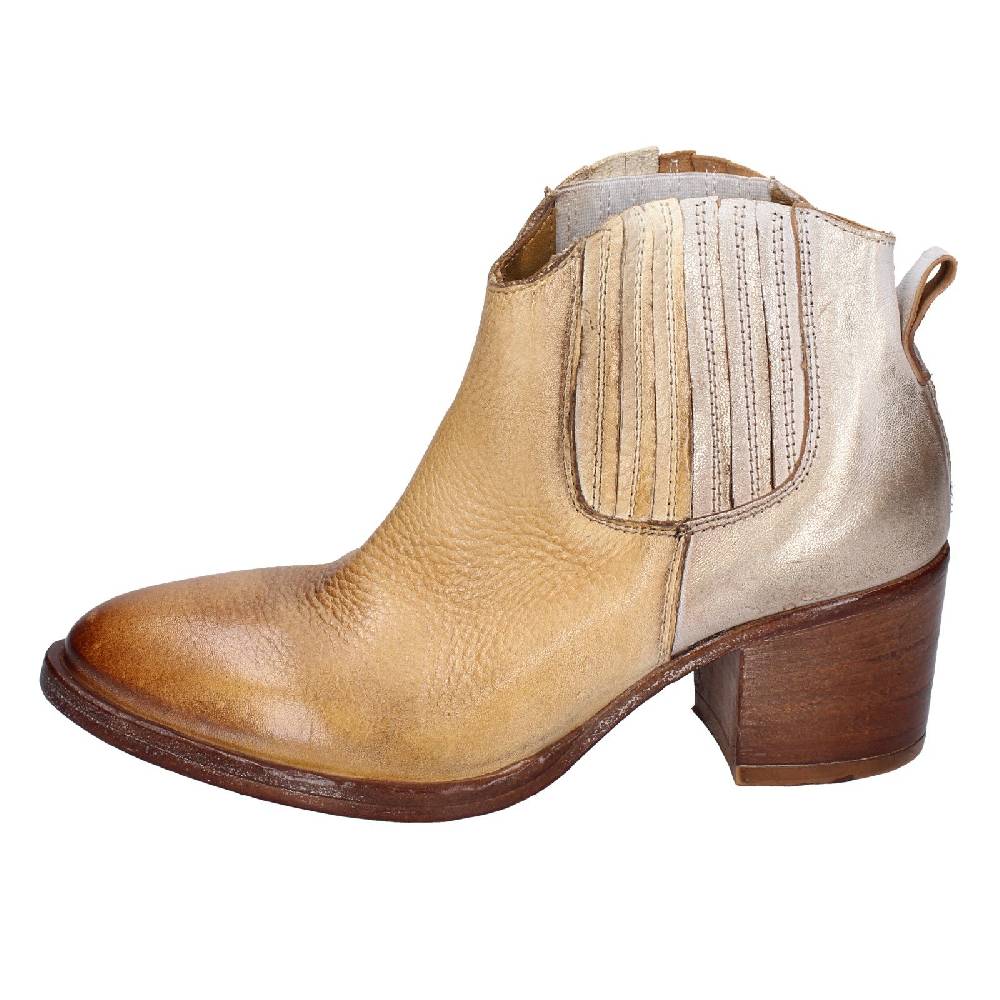 scarpe donna MOMA stivaletti marrone pelle 33403B VINTAGE EX402 Affare Del Giorno
