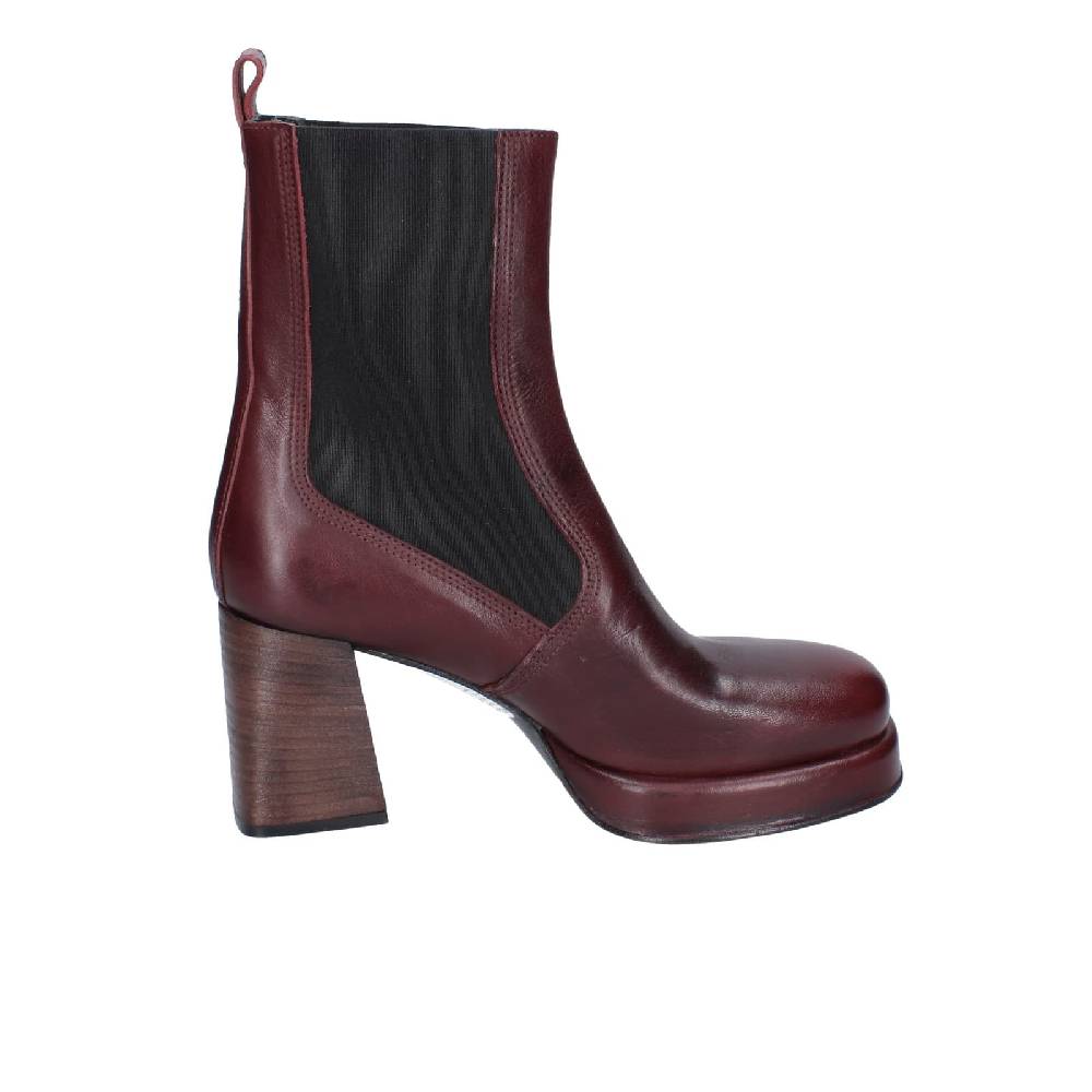 scarpe donna MOMA stivaletti bordeaux pelle 83302C EY534 Sconto