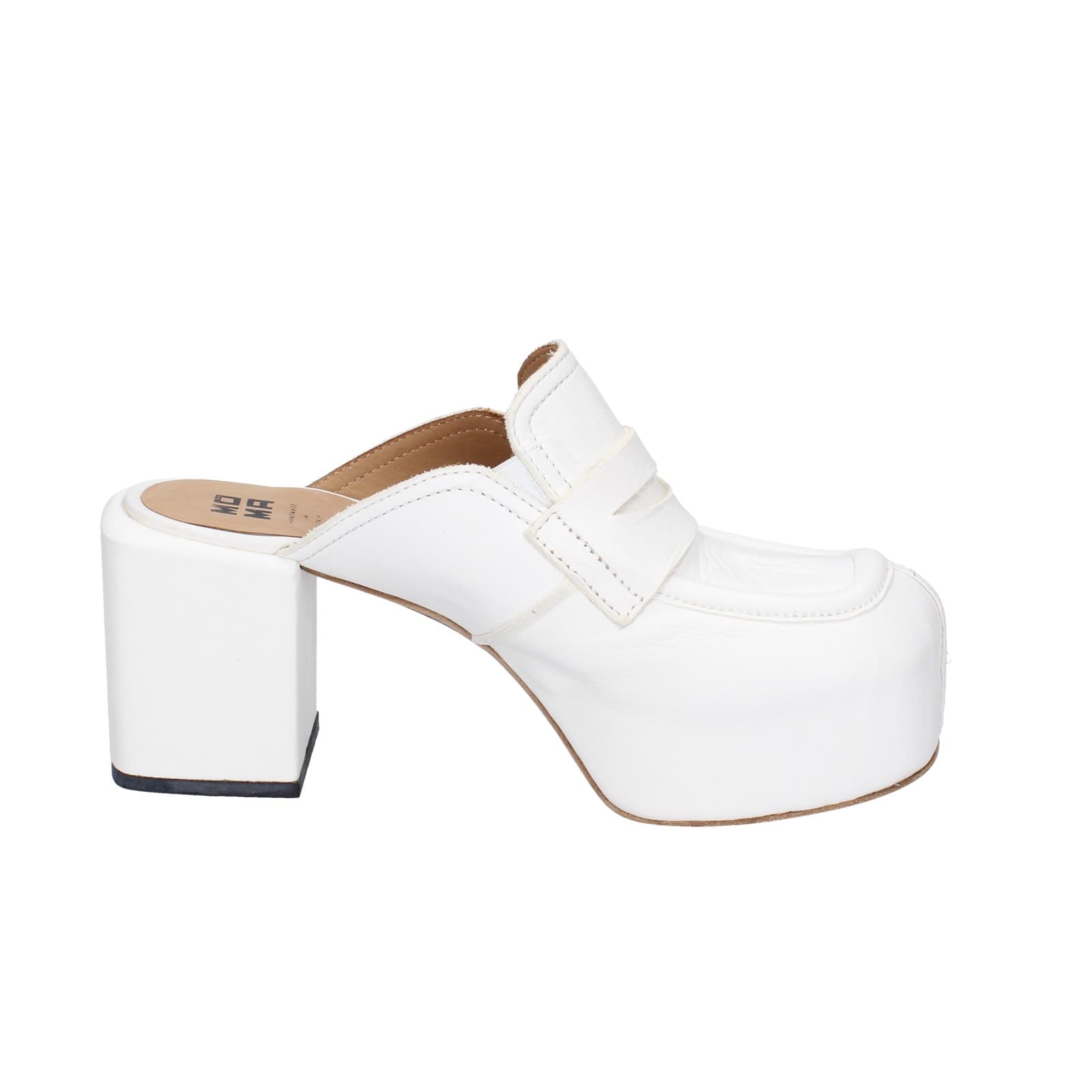 scarpe donna MOMA sandali bianco pelle 1GS448-NAC EZ893 Negozio
